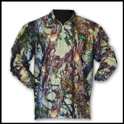 Ridgeline Sable Zip Top Shirt Buffalo Camo