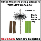 String whiskers silencers black