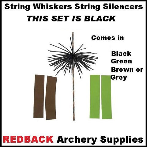 String whiskers silencers black